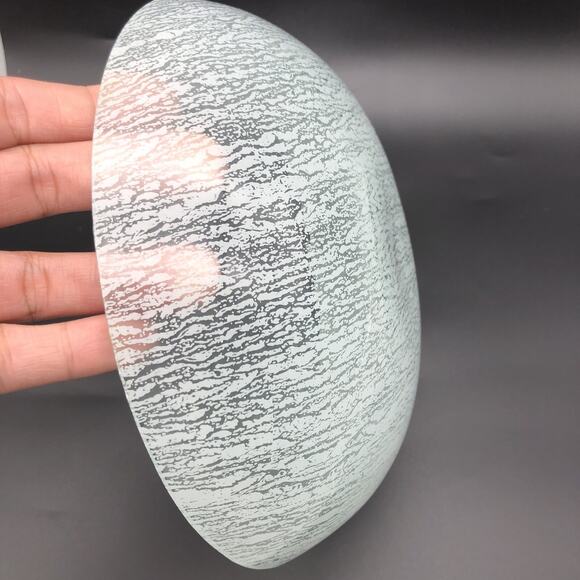 Glass Studio Glass Bowl 8" x 2" Aqua Blue color Used with Defect *READ - Picture 13 of 13